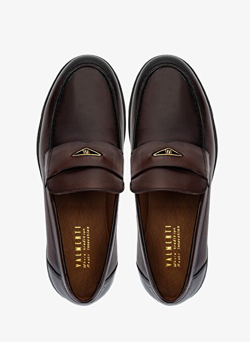 Valmenti Erkek Hakiki Deri Kahverengi Loafer Ayakkabı - Görsel 5