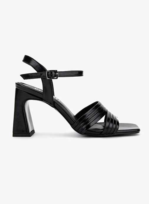 Valmenti Kadın Suni Deri Siyah Topuklu Ayakkabı - Görsel 2