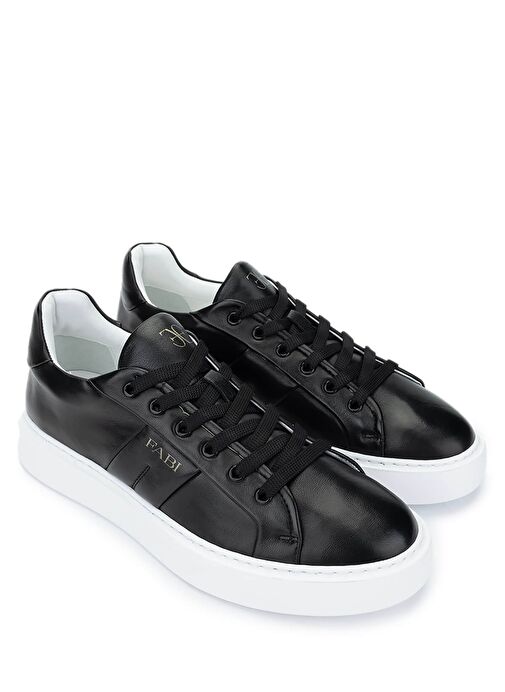 Fabi Erkek Hakiki Deri Siyah Sneakers & Spor Ayakkabı - Görsel 3