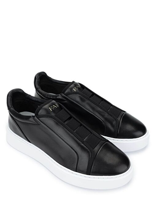 Fabi Erkek Hakiki Deri Siyah Sneakers & Spor Ayakkabı - Görsel 3