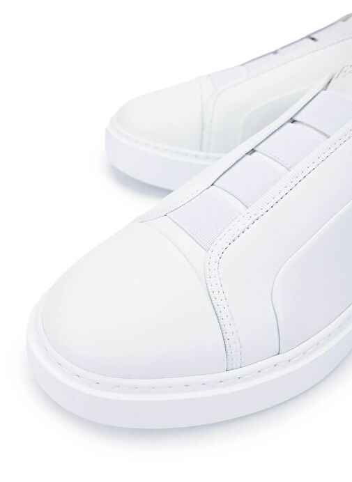Fabi Erkek Hakiki Deri Beyaz Sneakers & Spor Ayakkabı - Görsel 4