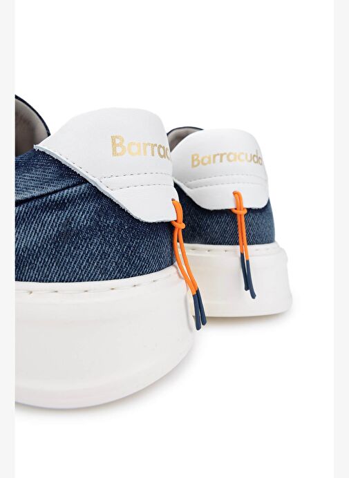 Barracuda Erkek Hakiki Deri Mavi/Beyaz Sneakers & Spor Ayakkabı - Görsel 6