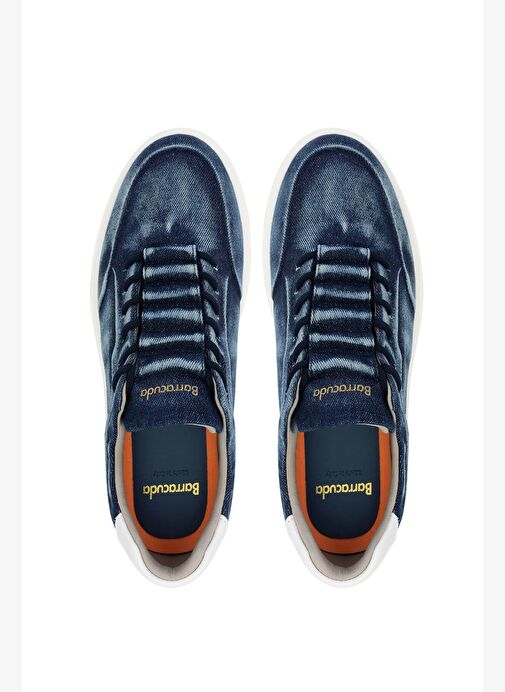 Barracuda Erkek Hakiki Deri Mavi/Beyaz Sneakers & Spor Ayakkabı - Görsel 7