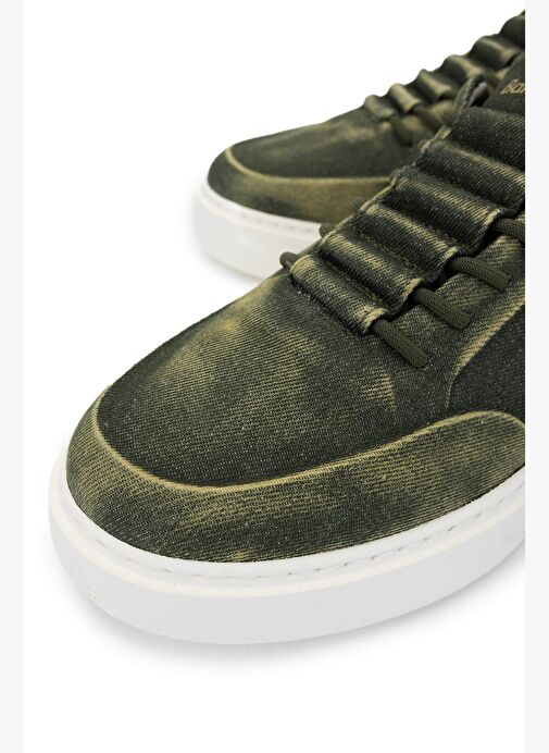 Barracuda Erkek Hakiki Deri Yeşil/Beyaz Sneakers & Spor Ayakkabı - Görsel 4