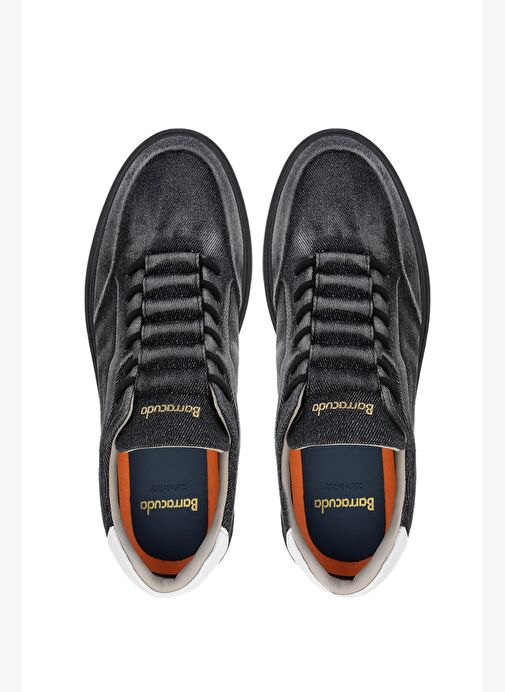 Barracuda Erkek Hakiki Deri Siyah/Beyaz Sneakers & Spor Ayakkabı - Görsel 7