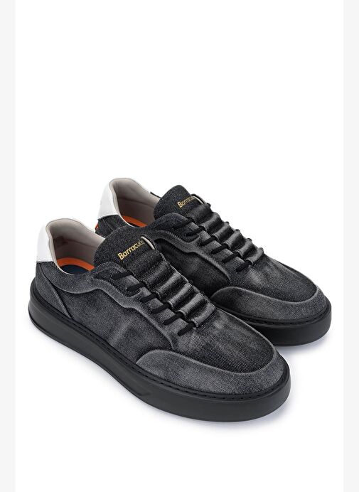 Barracuda Erkek Hakiki Deri Siyah/Beyaz Sneakers & Spor Ayakkabı - Görsel 3