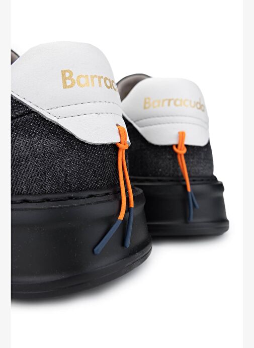 Barracuda Erkek Hakiki Deri Siyah/Beyaz Sneakers & Spor Ayakkabı - Görsel 5