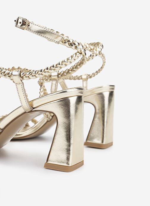 Valmenti Kadın Suni Deri Bej Topuklu Ayakkabı - Görsel 5