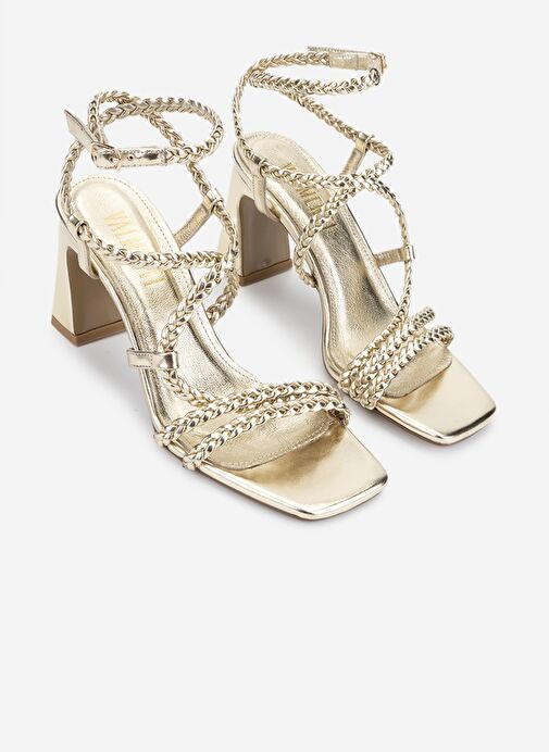 Valmenti Kadın Suni Deri Bej Topuklu Ayakkabı - Görsel 3