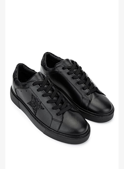 Tamer Tanca Kadın Deri/Tekstil Siyah Sneakers & Spor Ayakkabı - Görsel 3
