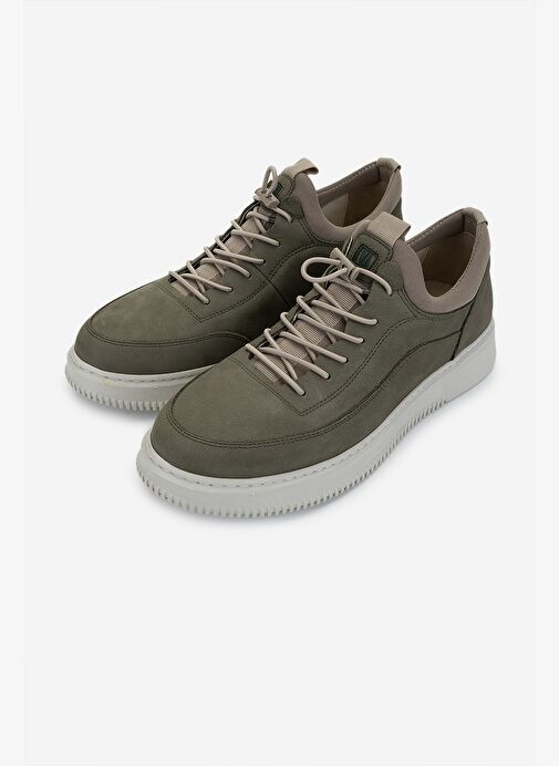 Valmenti Erkek Hakiki Deri Yeşil Nubuk Sneakers & Spor Ayakkabı - Görsel 6