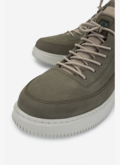 Valmenti Erkek Hakiki Deri Yeşil Nubuk Sneakers & Spor Ayakkabı - Görsel 4