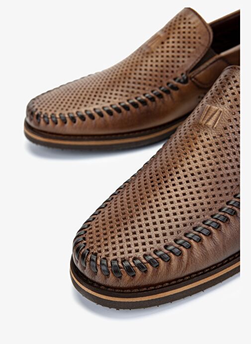 Valmenti Erkek Hakiki Deri Ceviz Casual Ayakkabı - Görsel 4