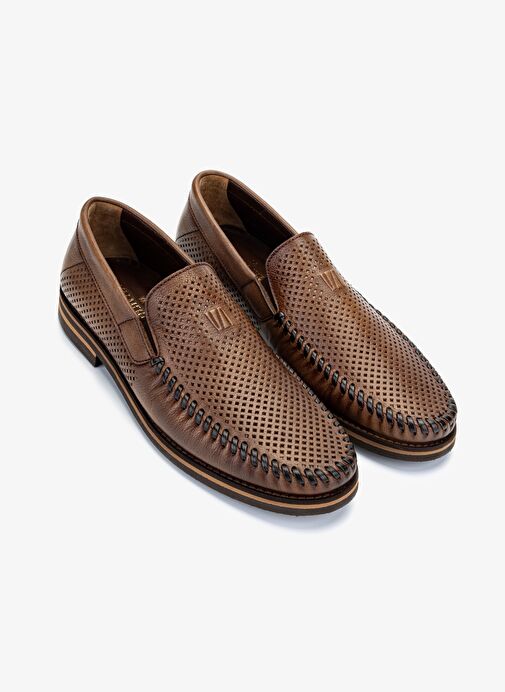 Valmenti Erkek Hakiki Deri Ceviz Casual Ayakkabı - Görsel 3