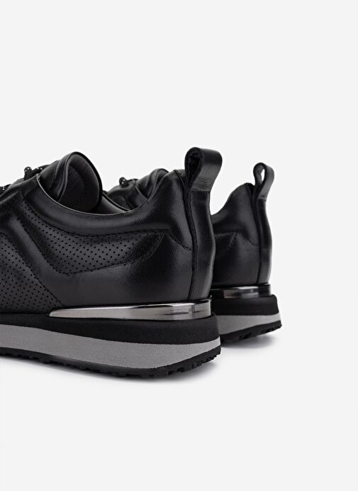 Valmenti Erkek Hakiki Deri Siyah Sneakers & Spor Ayakkabı - Görsel 6