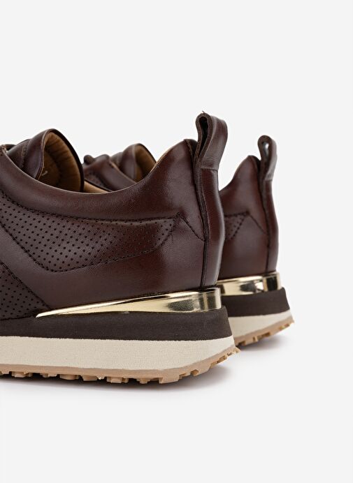 Valmenti Erkek Hakiki Deri Kahverengi Sneakers & Spor Ayakkabı - Görsel 5