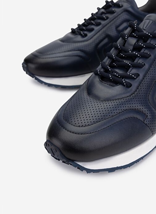 Valmenti Erkek Hakiki Deri Lacivert Sneakers & Spor Ayakkabı - Görsel 4