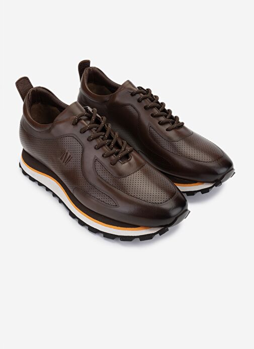 Valmenti Erkek Hakiki Deri Kahverengi Sneakers & Spor Ayakkabı - Görsel 3