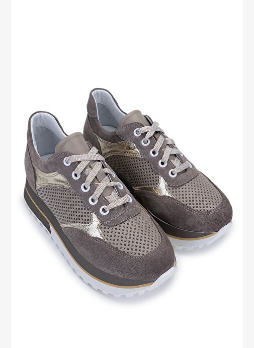 Tamer Tanca Kadın Hakiki Deri Taş Süet Sneakers & Spor Ayakkabı - Görsel 3