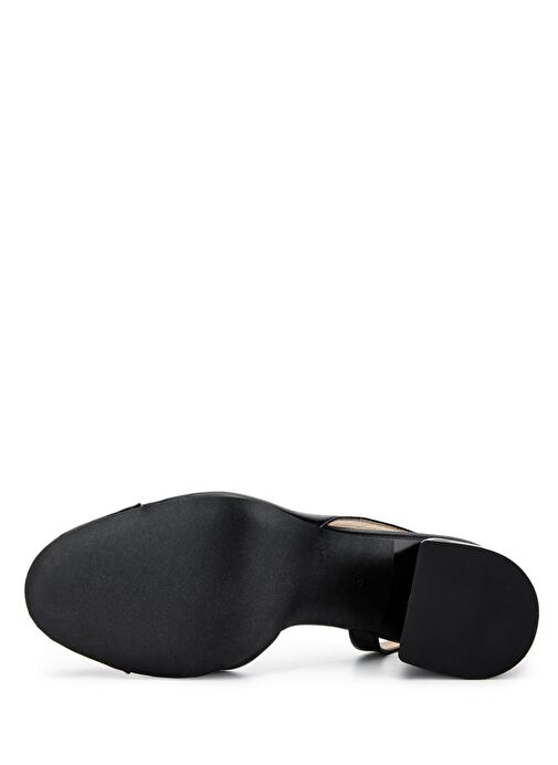 Tamer Tanca Kadın Hakiki Deri Siyah Rugan Topuklu Ayakkabı - Görsel 4