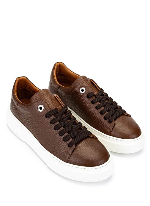 Tamer Tanca Kadın Hakiki Deri Taba Sneakers & Spor Ayakkabı - Görsel 3