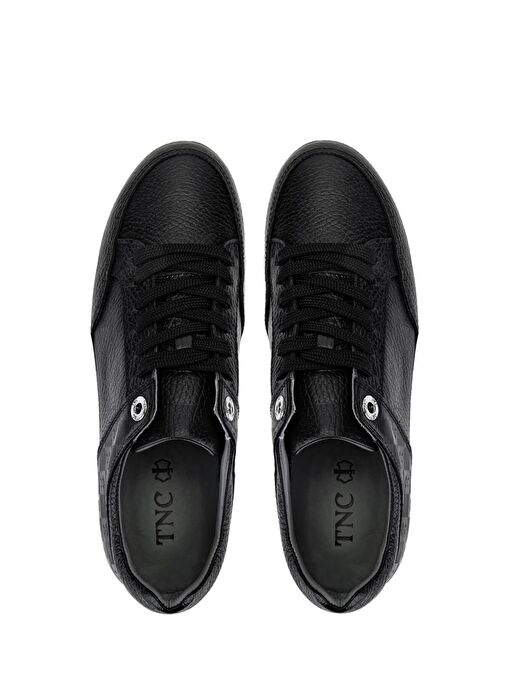 Tamer Tanca Kadın Hakiki Deri Siyah Floter Sneakers & Spor Ayakkabı - Görsel 6