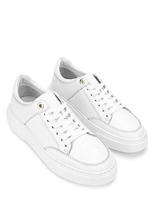 Tamer Tanca Kadın Hakiki Deri Beyaz Sneakers & Spor Ayakkabı - Görsel 3