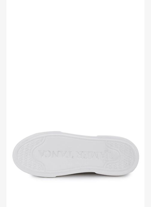 Tamer Tanca Kadın Hakiki Deri Bej Sneakers & Spor Ayakkabı - Görsel 5