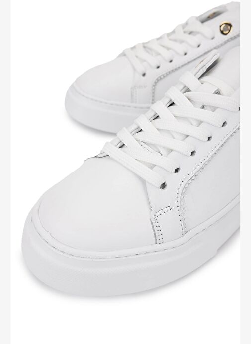 Tamer Tanca Kadın Hakiki Deri Beyaz Sneakers & Spor Ayakkabı - Görsel 4