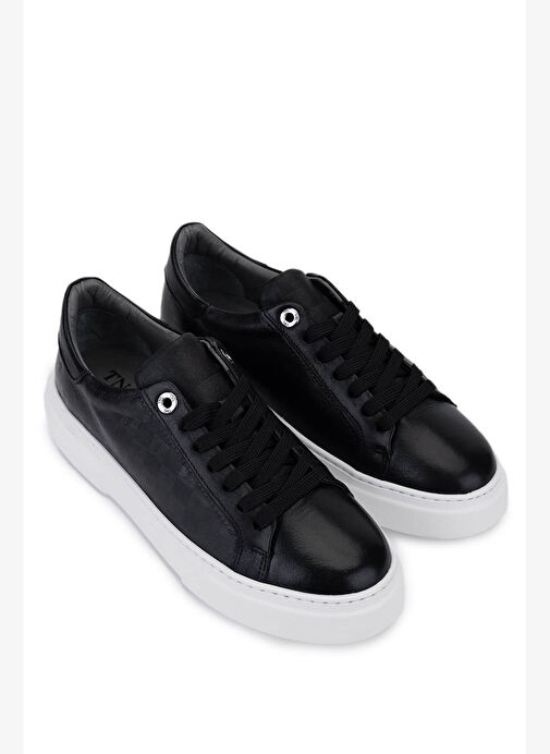 Tamer Tanca Kadın Hakiki Deri Siyah Sneakers & Spor Ayakkabı - Görsel 3