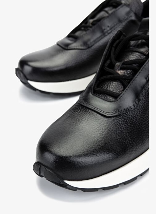 Valmenti Erkek Hakiki Deri Siyah Sneakers & Spor Ayakkabı - Görsel 4