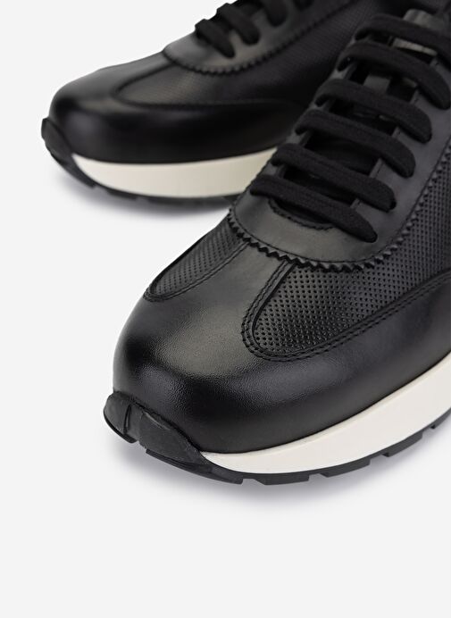 Valmenti Erkek Hakiki Deri Siyah Sneakers & Spor Ayakkabı - Görsel 4