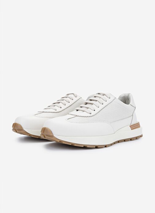 Valmenti Erkek Hakiki Deri Beyaz Sneakers & Spor Ayakkabı - Görsel 6