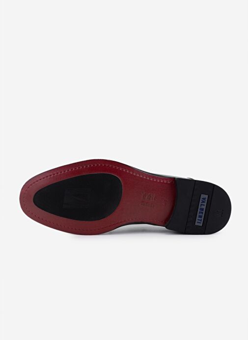 Valmenti Erkek Hakiki Deri Siyah Rugan Klasik Ayakkabı - Görsel 5