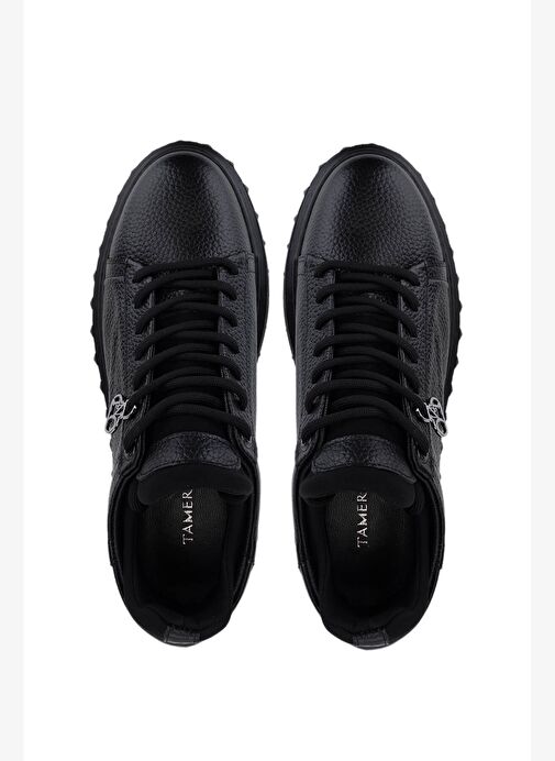 Tamer Tanca Erkek Siyah Deri Sneakers & Spor Ayakkabı - Görsel 7