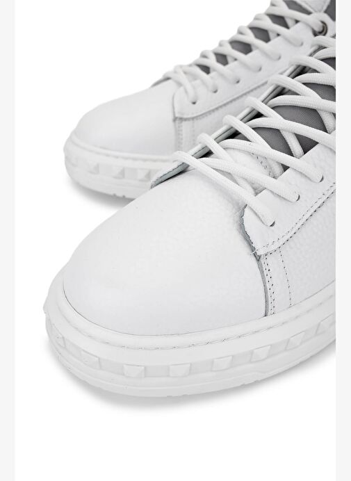 Tamer Tanca Erkek Beyaz Deri Sneakers & Spor Ayakkabı - Görsel 4