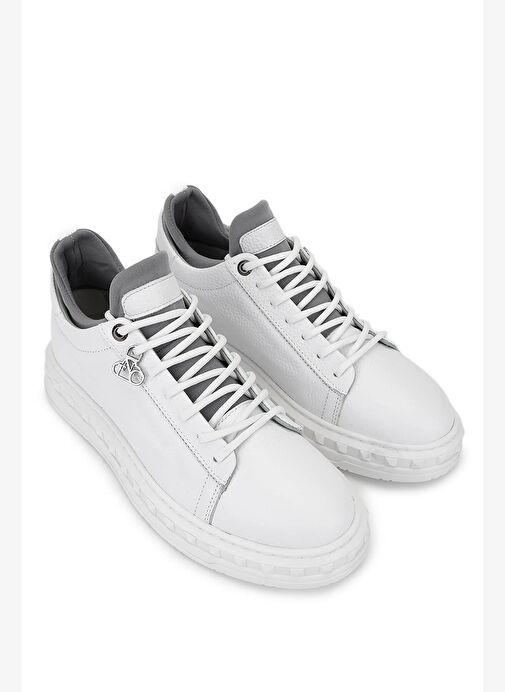 Tamer Tanca Erkek Beyaz Deri Sneakers & Spor Ayakkabı - Görsel 3
