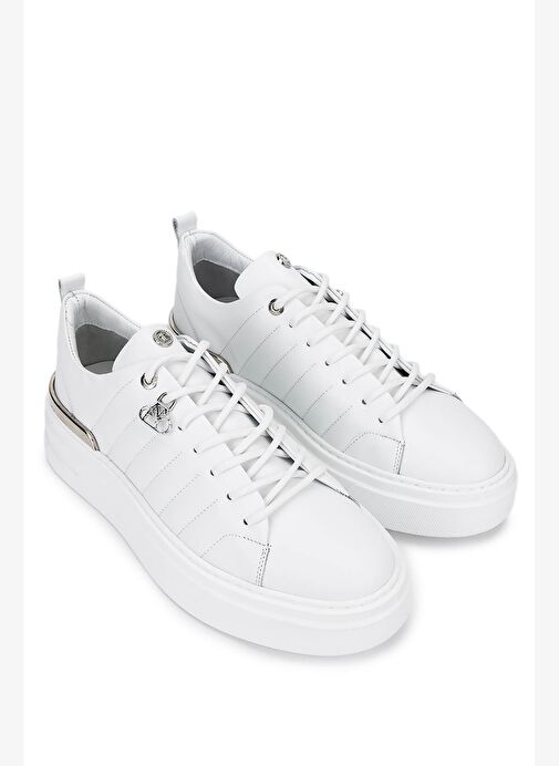 Tamer Tanca Erkek Hakiki Deri Beyaz Sneakers & Spor Ayakkabı - Görsel 3