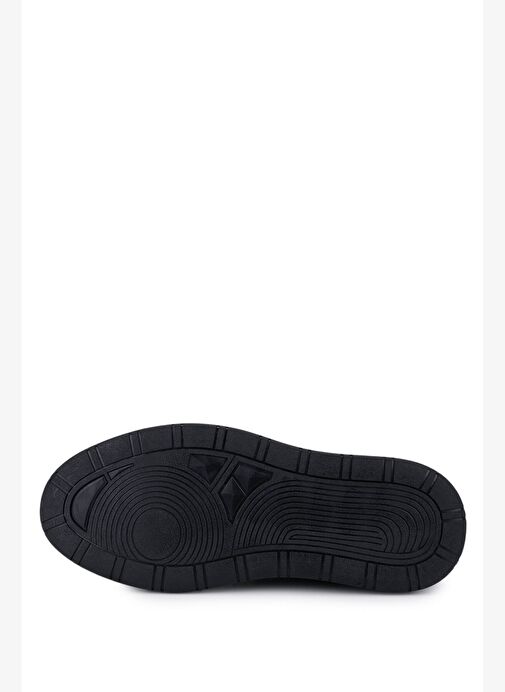 Tamer Tanca Erkek Hakiki Deri Siyah Deri Sneakers & Spor Ayakkabı - Görsel 5
