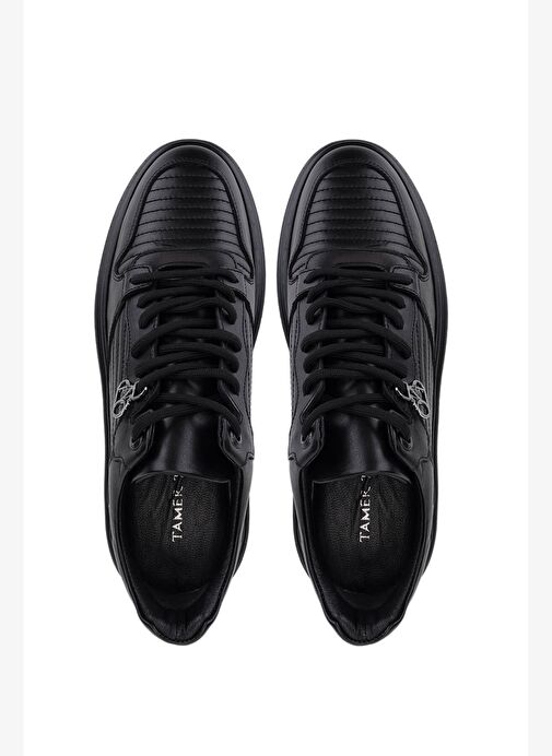 Tamer Tanca Erkek Siyah Deri Sneakers & Spor Ayakkabı - Görsel 7