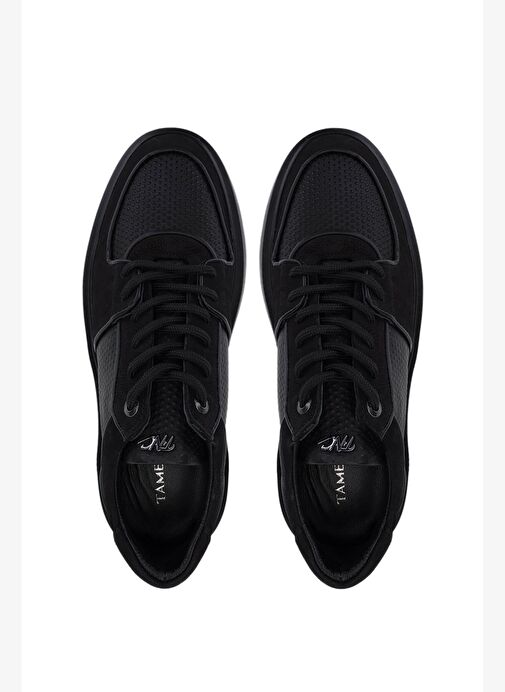 Tamer Tanca Erkek Hakiki Deri Siyah Sneakers & Spor Ayakkabı - Görsel 6