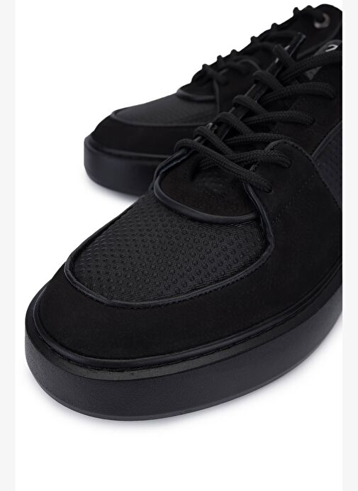 Tamer Tanca Erkek Hakiki Deri Siyah Sneakers & Spor Ayakkabı - Görsel 4