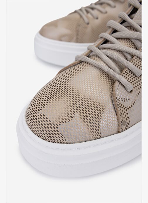 Valmenti Erkek Bej Hakiki Deri Sneakers & Spor Ayakkabı - Görsel 4