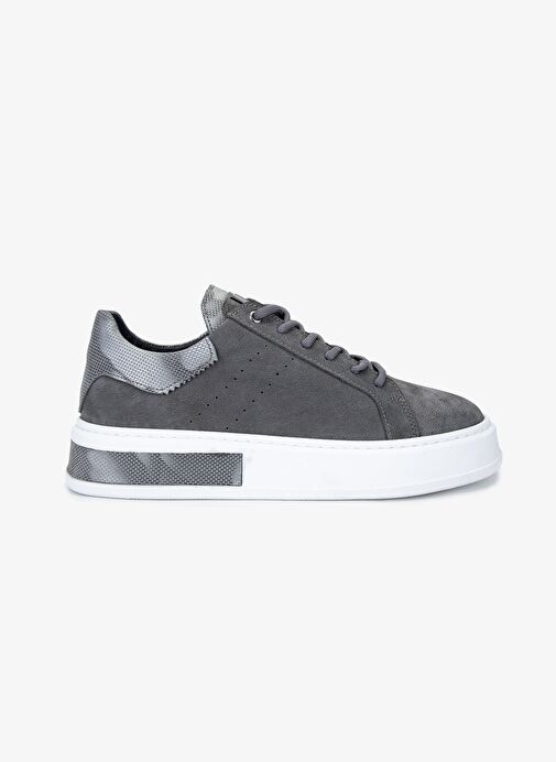 Valmenti Erkek Gri Hakiki Deri Sneakers & Spor Ayakkabı - Görsel 2