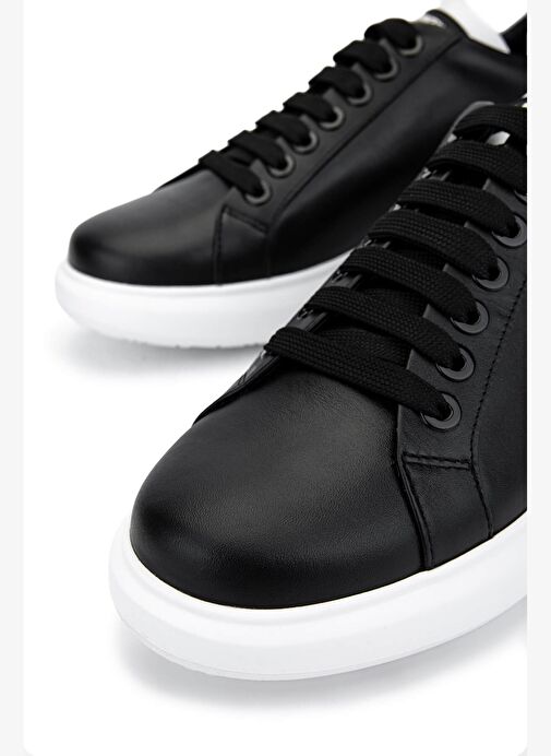 Mario Valentino Unisex Hakiki Deri Siyah Sneakers & Spor Ayakkabı - Görsel 5