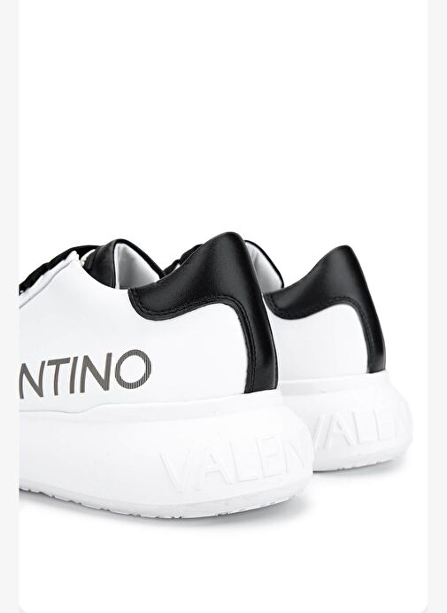 Mario Valentino Unisex Hakiki Deri Beyaz/Siyah Sneakers & Spor Ayakkabı - Görsel 3