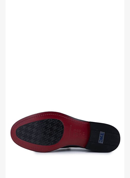 Tamer Tanca Erkek Hakiki Deri Siyah Analin Makosen Ayakkabı - Görsel 5