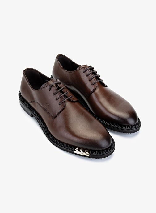 Valmenti Erkek Hakiki Deri Taba Klasik Ayakkabı - Görsel 3