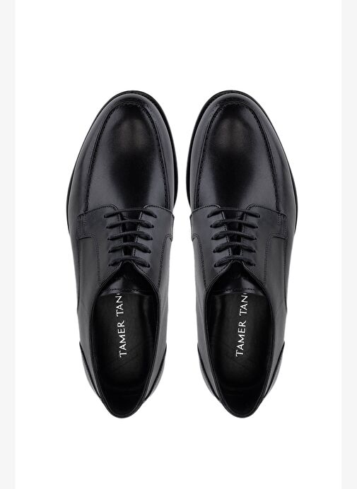 Tamer Tanca Erkek Hakiki Deri Siyah Deri Klasik Ayakkabı - Görsel 6