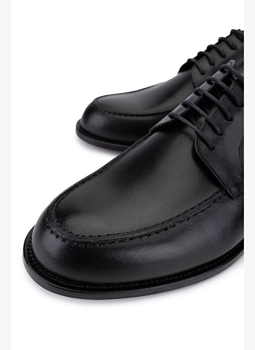 Tamer Tanca Erkek Hakiki Deri Siyah Deri Klasik Ayakkabı - Görsel 4